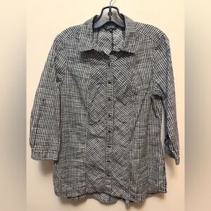 RENUAR Black and White Checkered Top/Tunic